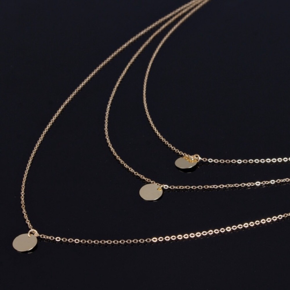 NWOT triple layered coin necklace - Picture 3 of 3